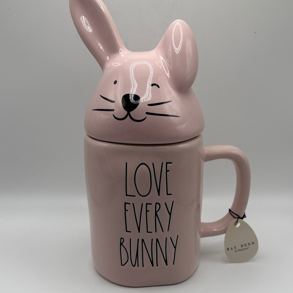 Rae Dunn Pink Love Every Bunny Mug
